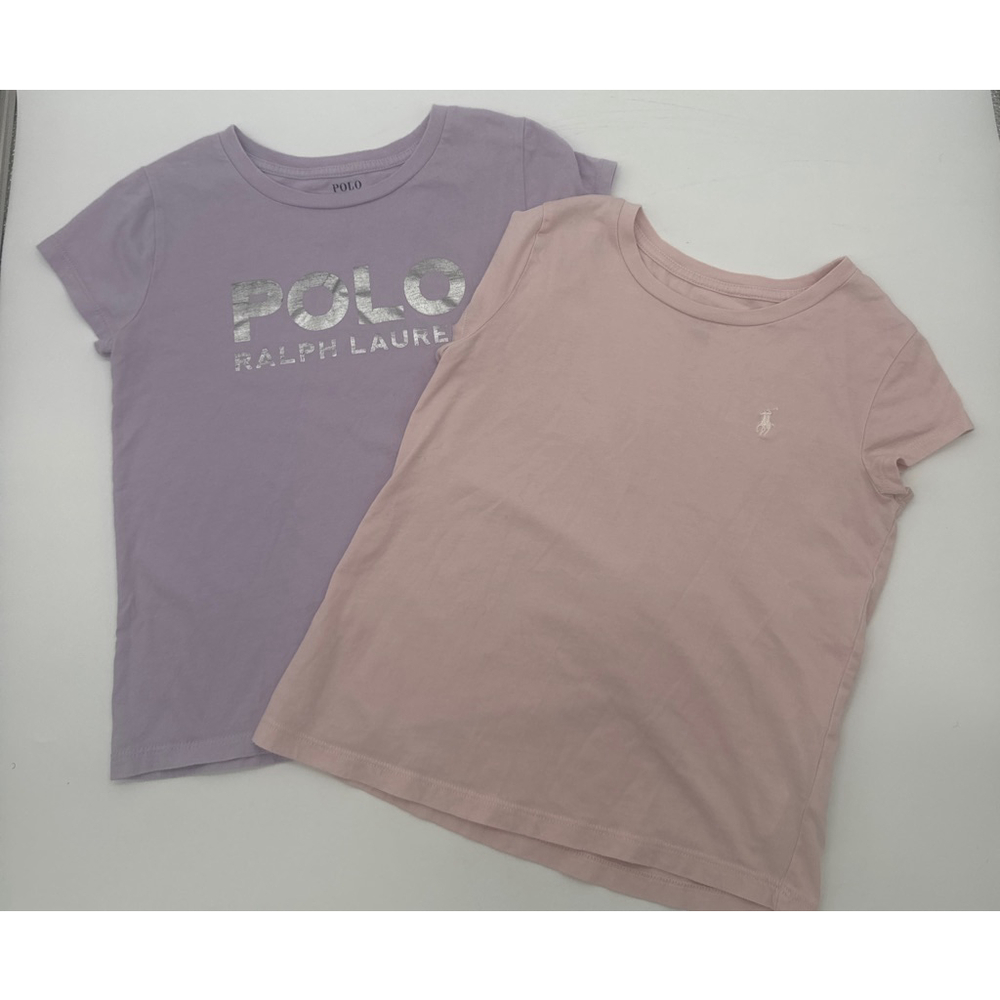 Girls Polo Ralph Lauren Short Sleeve Tees M l(8/10) Purple Pink